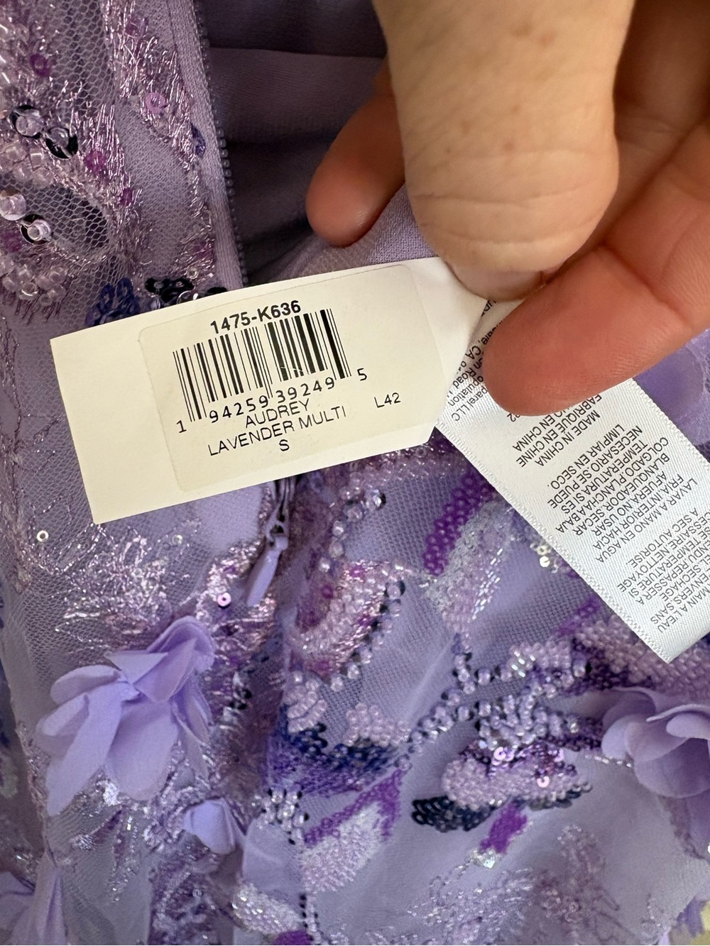 Dress the Population Audrey Cocktail Dress NWT lavender size small - Picture 11 of 13